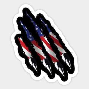 american shirt, bear shirt, american flag, gift t-shirt Sticker